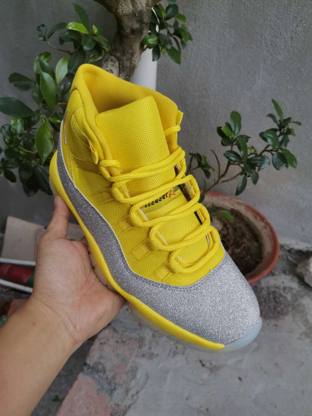 2020 Air Jordan 11 Retro Gypsophila Yellow